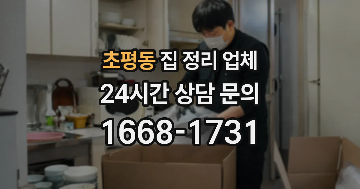 초평동 집 정리 업체
