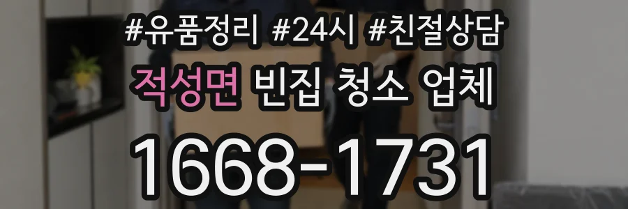 적성면 빈집 청소 업체