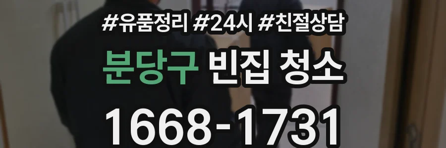 분당구 빈집 청소