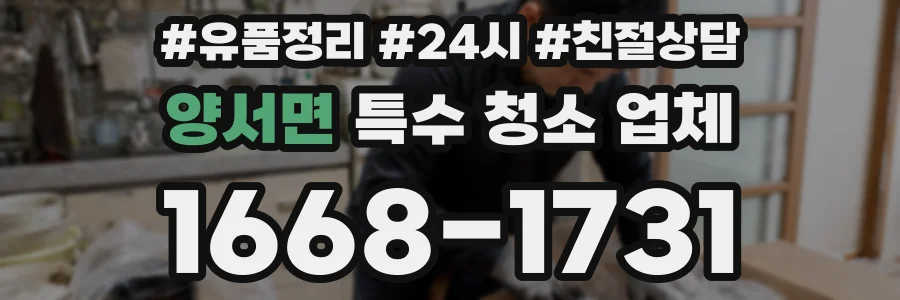 양서면 특수 청소 업체
