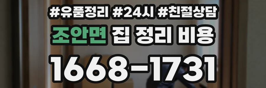 조안면 집 정리 비용