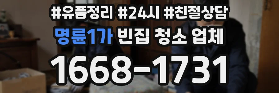 명륜1가 빈집 청소 업체