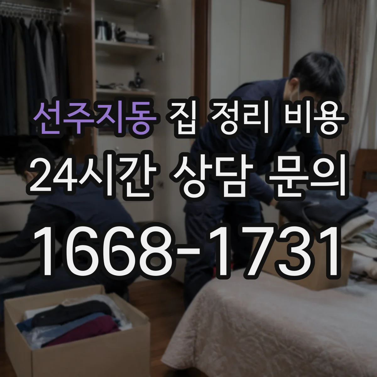 선주지동 집 정리 비용