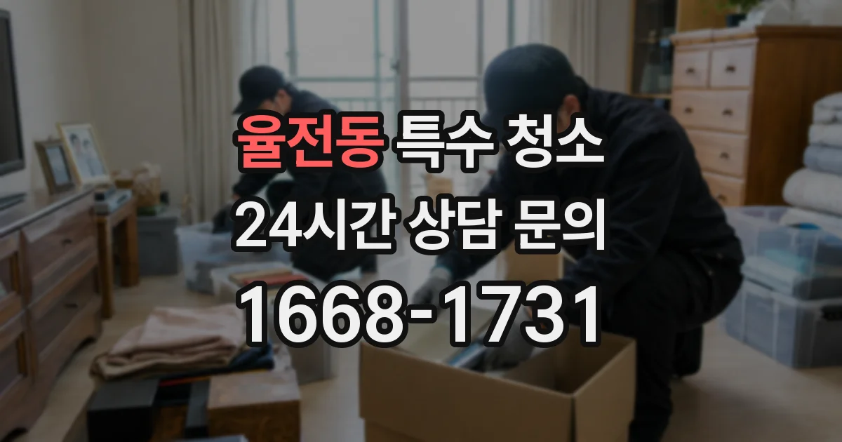 율전동 특수 청소