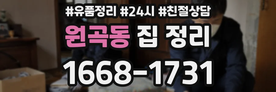 원곡동 집 정리
