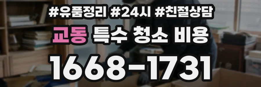 교동 특수 청소 비용