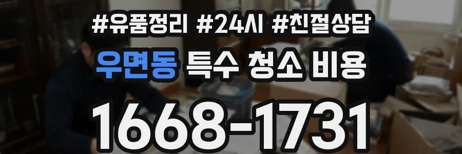 우면동 특수 청소 비용