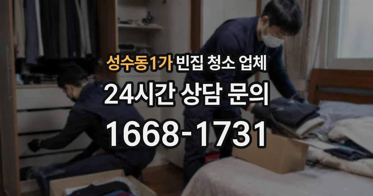 성수동1가 빈집 청소 업체
