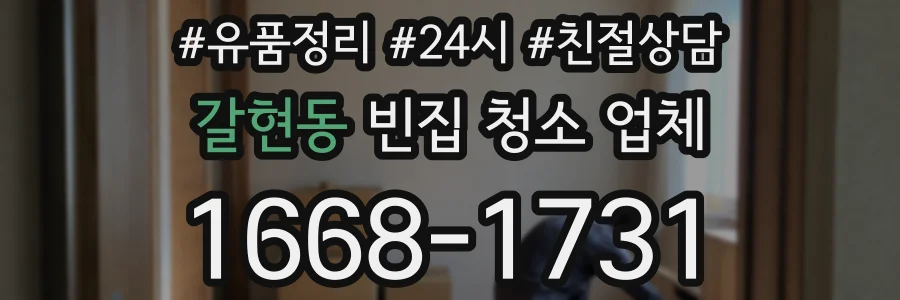 갈현동 빈집 청소 업체