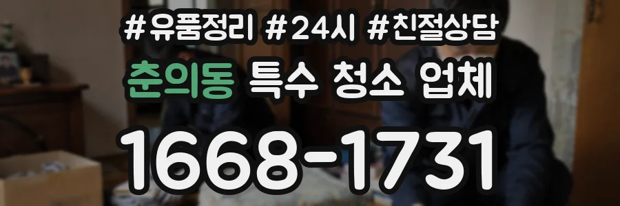 춘의동 특수 청소 업체