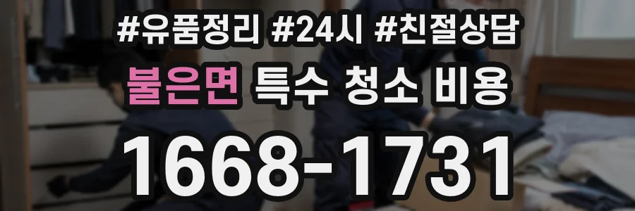 불은면 특수 청소 비용