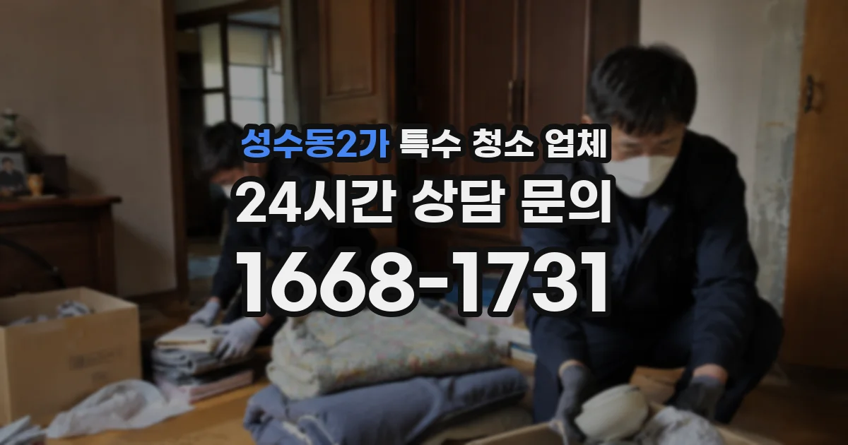 성수동2가 특수 청소 업체
