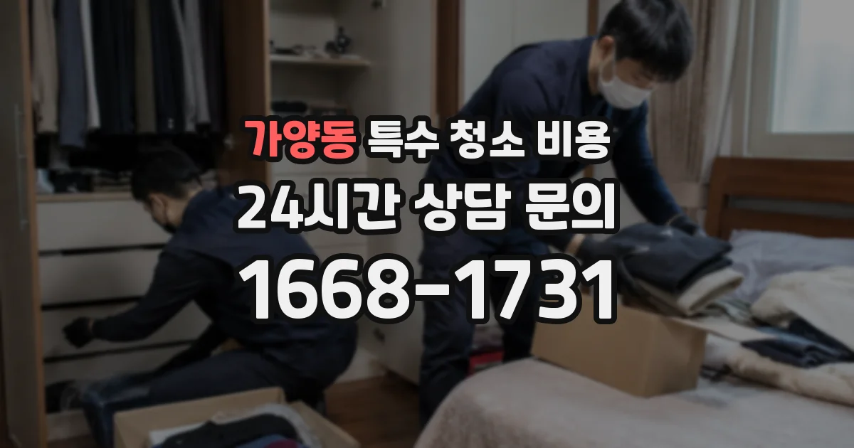 가양동 특수 청소 비용