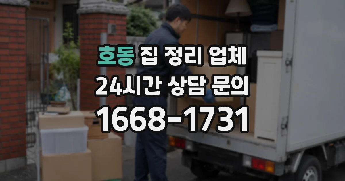 호동 집 정리 업체