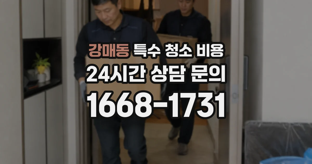 강매동 특수 청소 비용