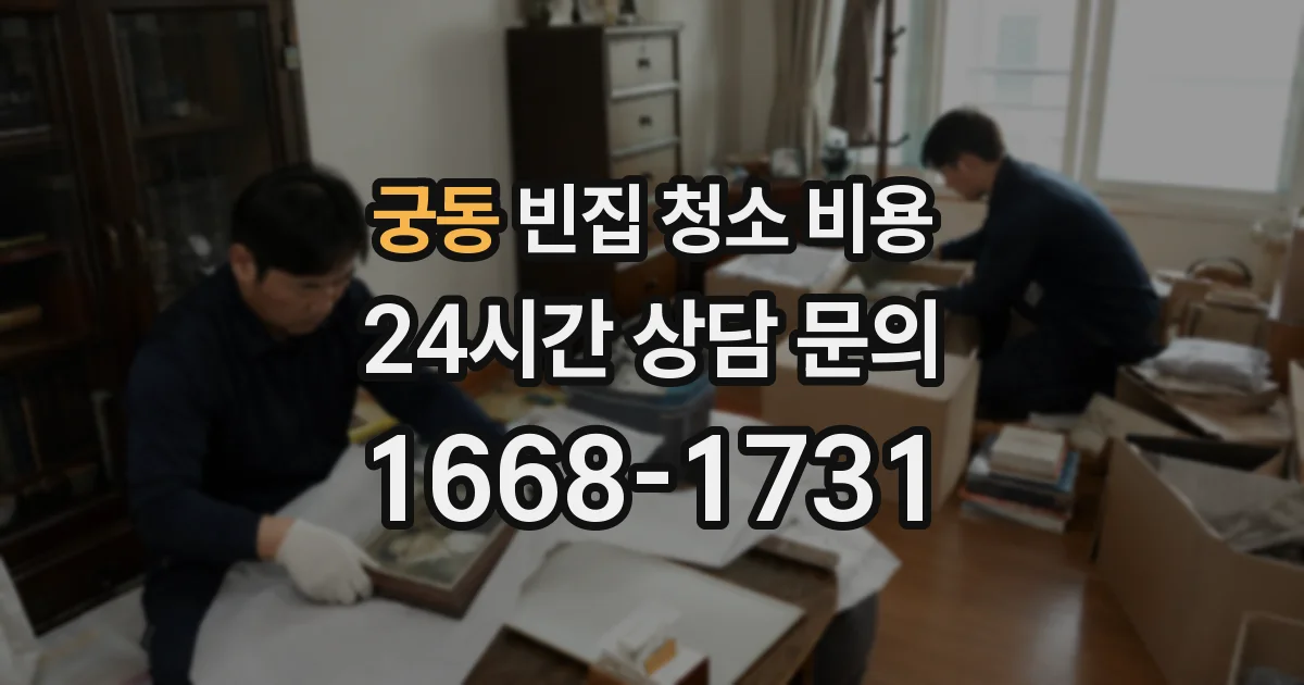 궁동 빈집 청소 비용