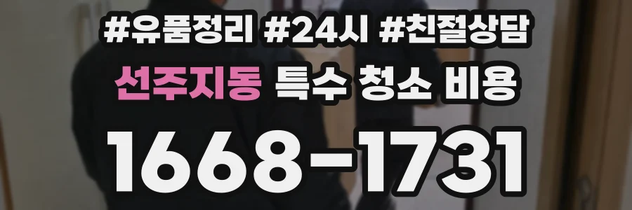 선주지동 특수 청소 비용