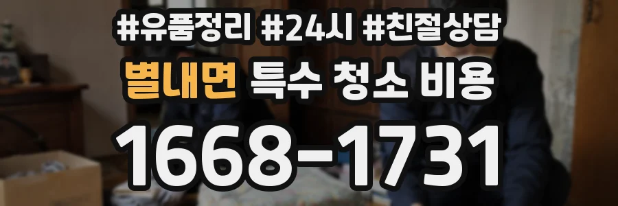 별내면 특수 청소 비용