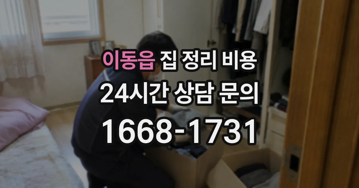 이동읍 집 정리 비용