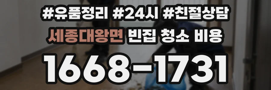 세종대왕면 빈집 청소 비용