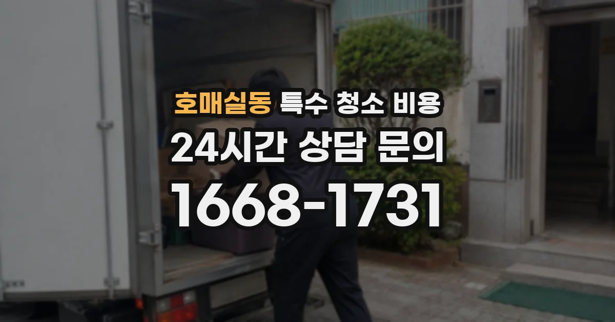 호매실동 특수 청소 비용
