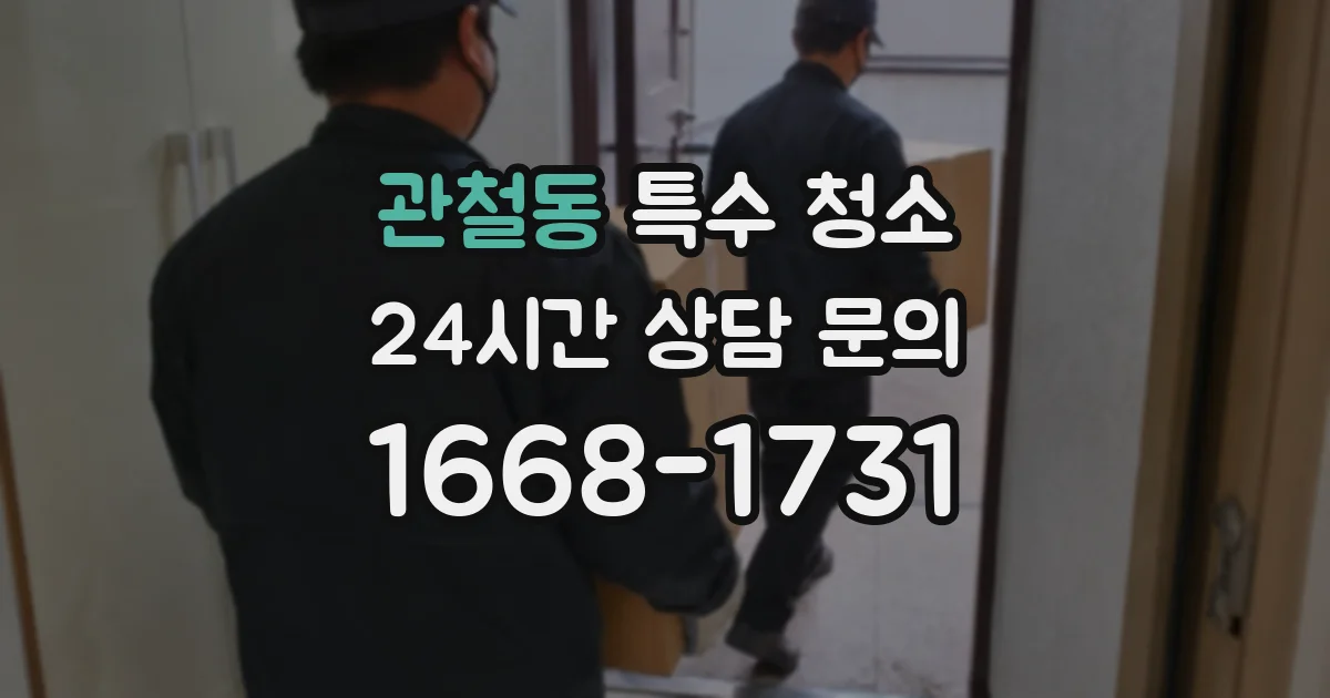 관철동 특수 청소