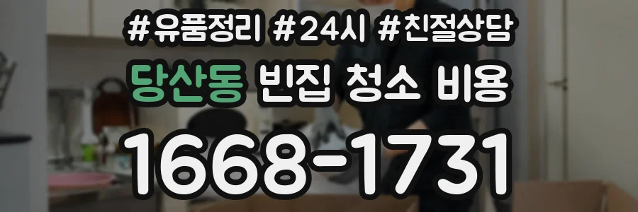 당산동 빈집 청소 비용