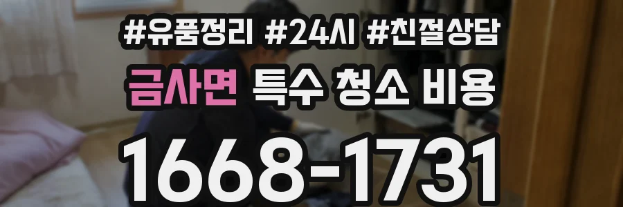 금사면 특수 청소 비용