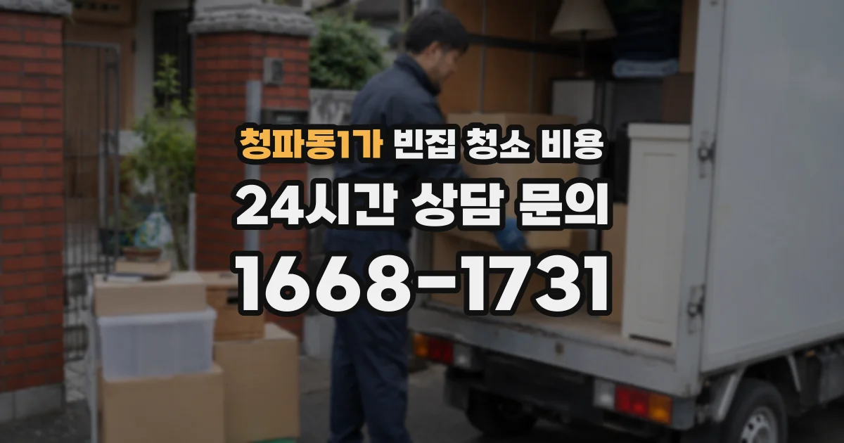 청파동1가 빈집 청소 비용
