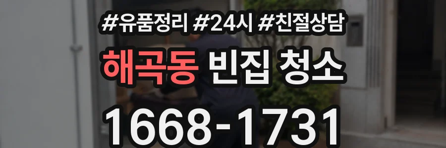 해곡동 빈집 청소
