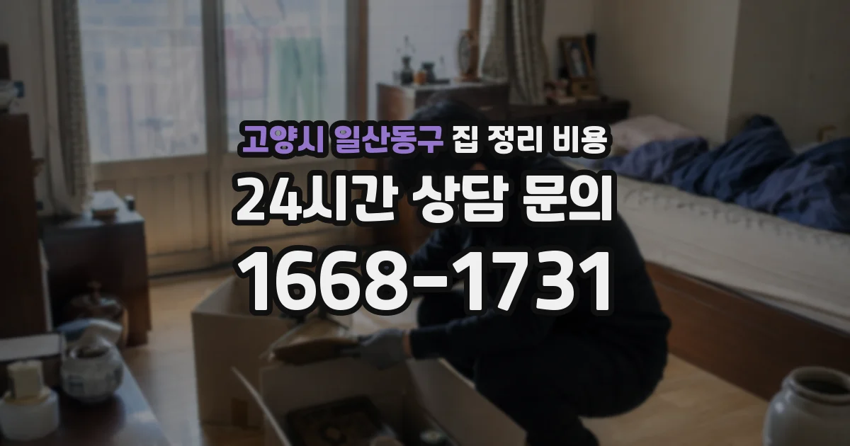 고양시 일산동구 집 정리 비용
