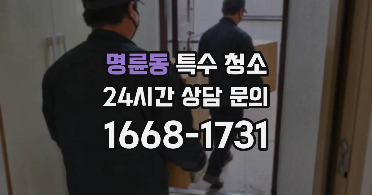 명륜동 특수 청소