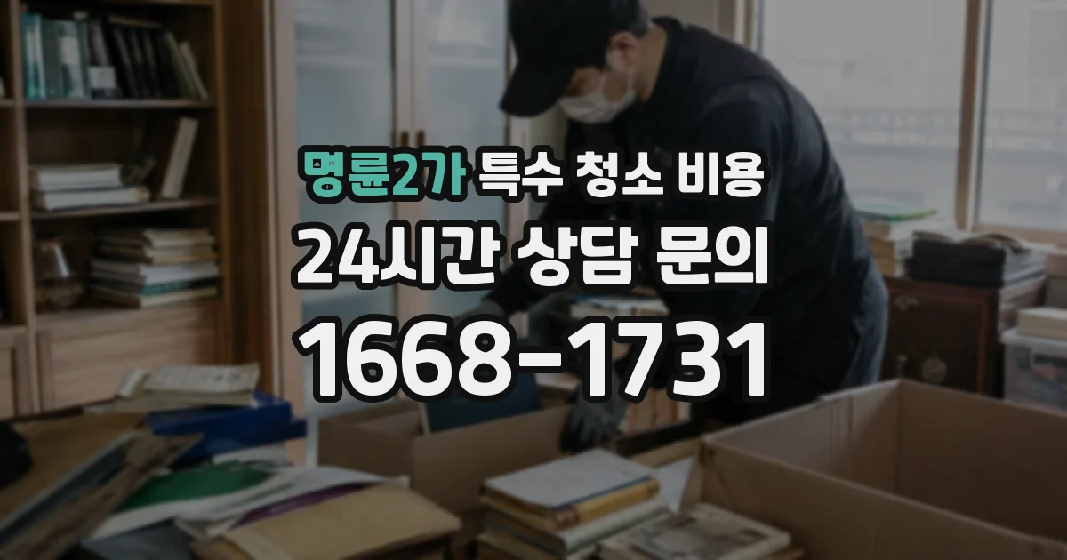 명륜2가 특수 청소 비용