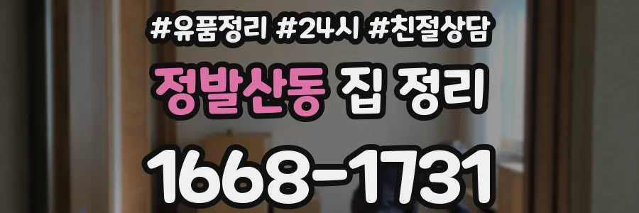 정발산동 집 정리