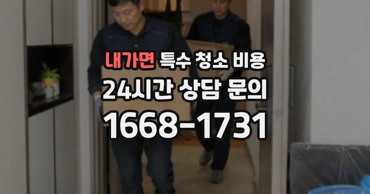 내가면 특수 청소 비용