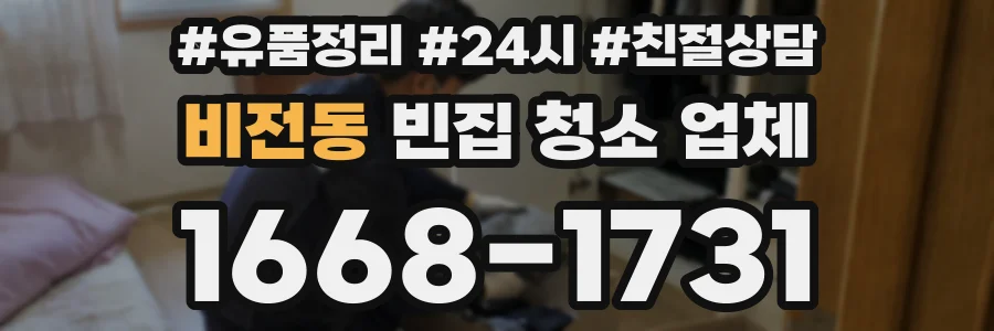 비전동 빈집 청소 업체