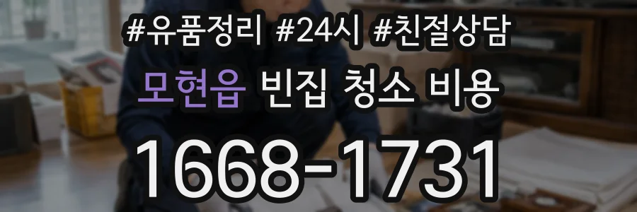 모현읍 빈집 청소 비용