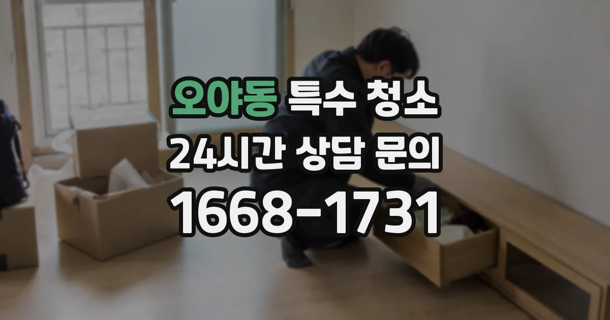 오야동 특수 청소