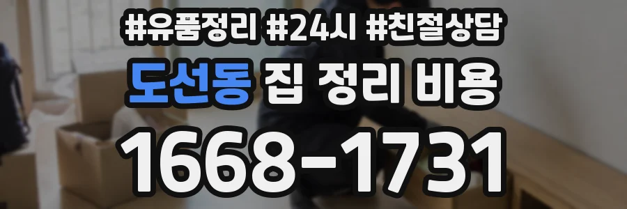 도선동 집 정리 비용