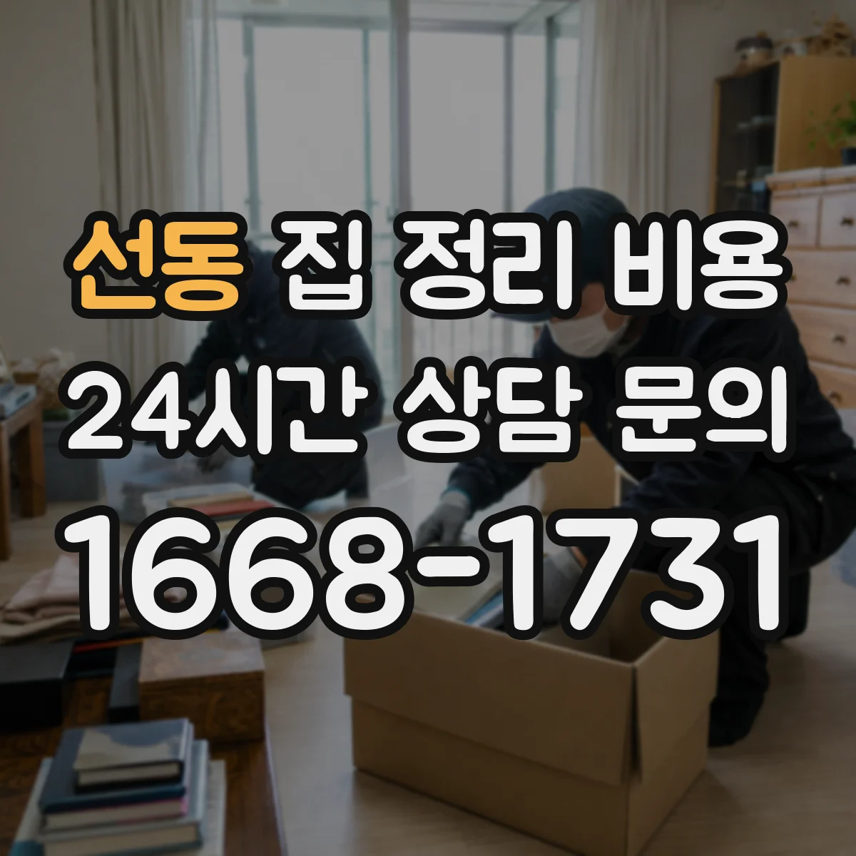 선동 집 정리 비용