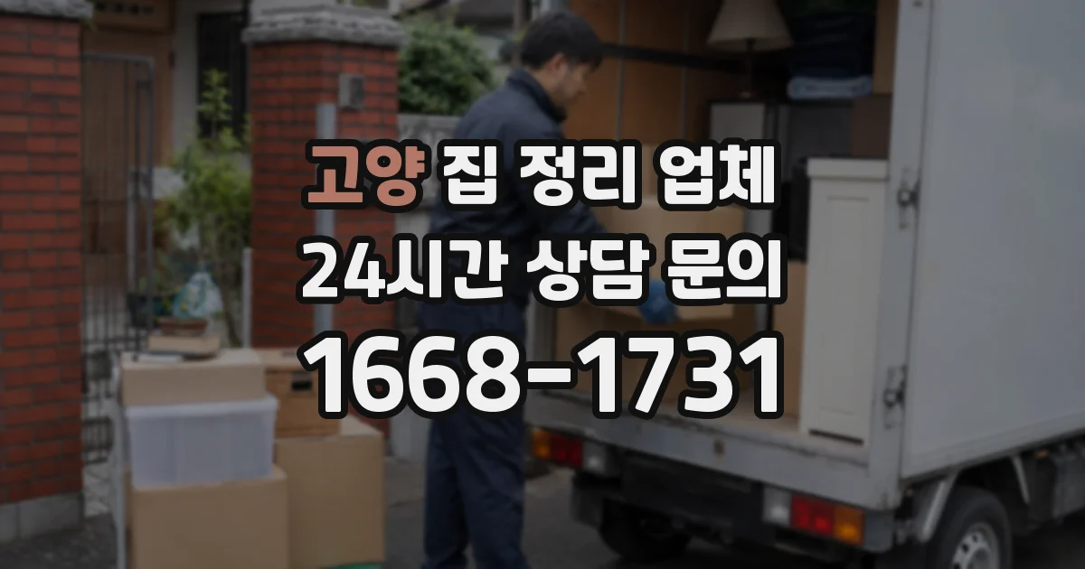 고양 집 정리 업체