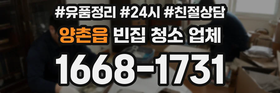 양촌읍 빈집 청소 업체