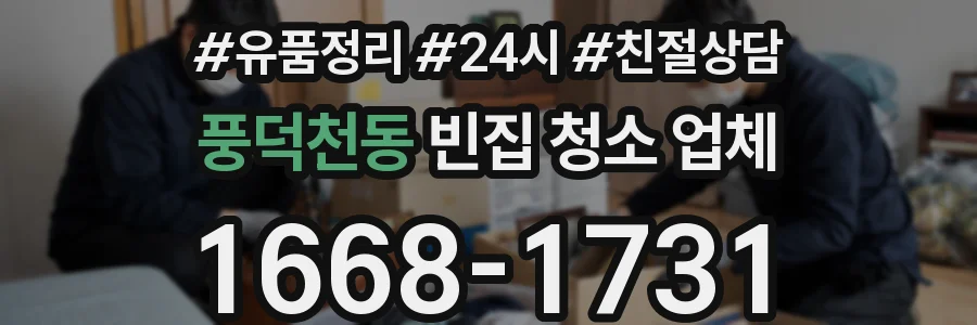 풍덕천동 빈집 청소 업체