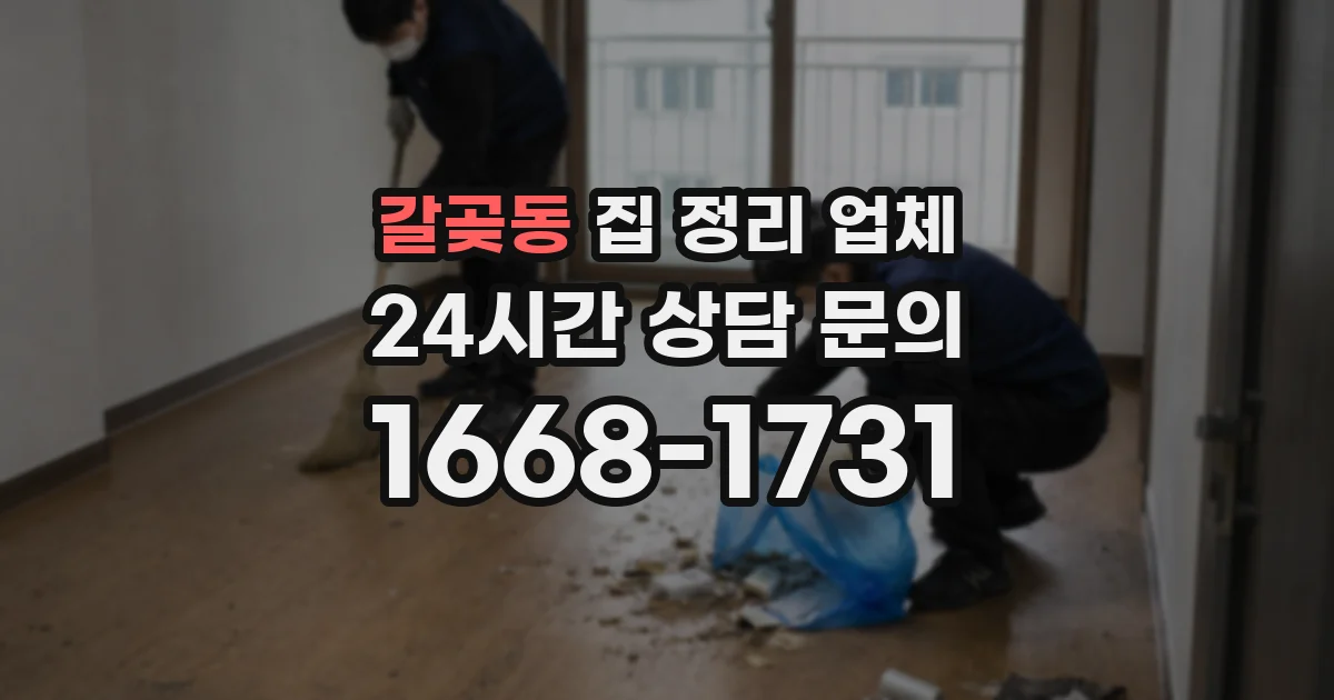갈곶동 집 정리 업체