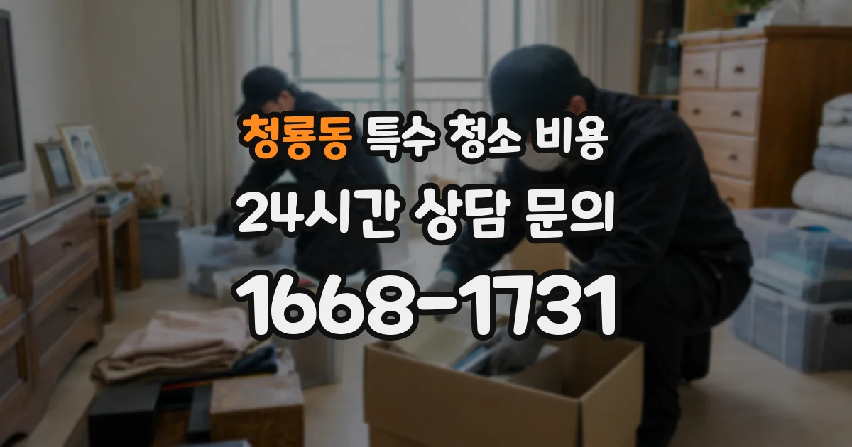 청룡동 특수 청소 비용