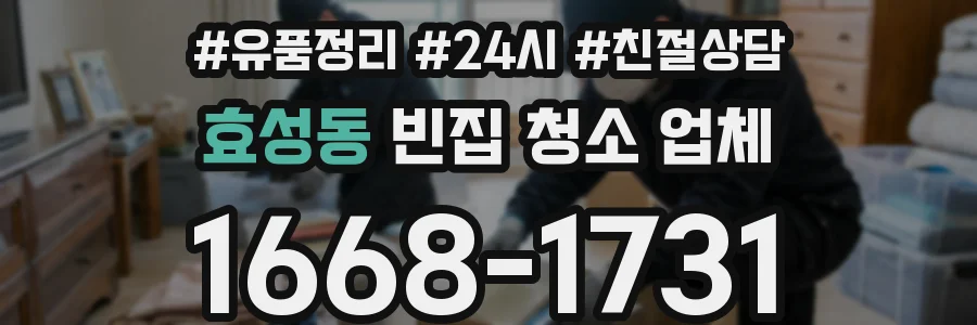 효성동 빈집 청소 업체