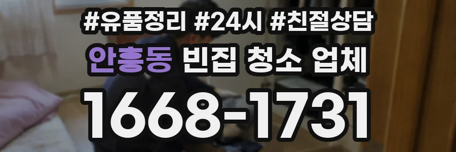 안흥동 빈집 청소 업체