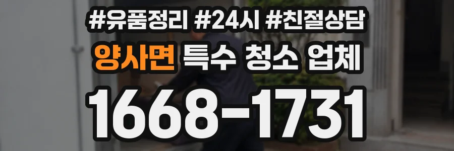 양사면 특수 청소 업체
