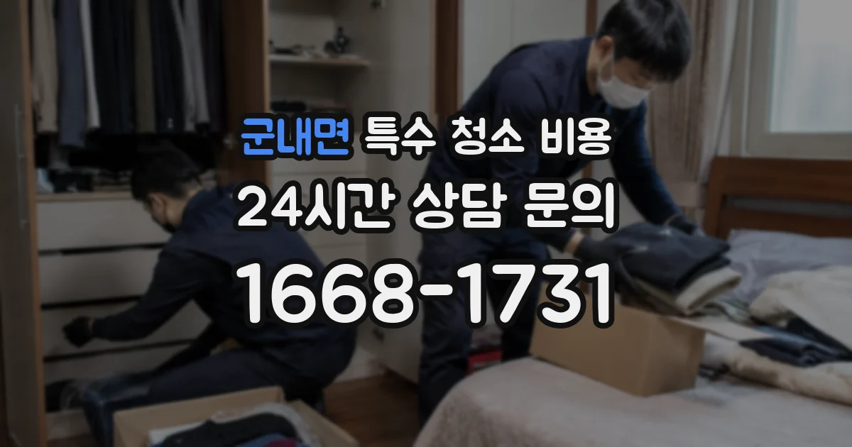 군내면 특수 청소 비용