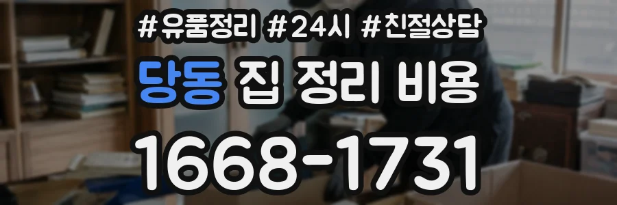 당동 집 정리 비용